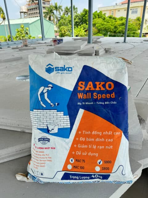 Vữa khô trộn sẵn SAKO Wall Speed